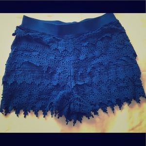 Express NWT stretch blue mini shorts size XS